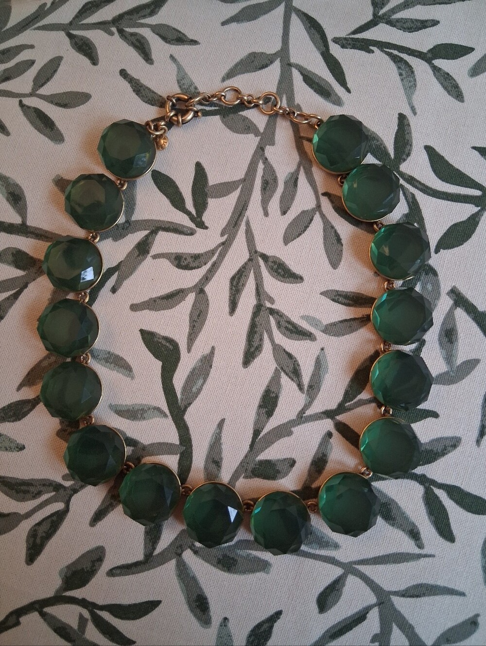 J.Crew green gem necklace